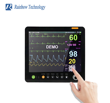 ICU Multiparameter Touch Screen โมเนอร์ผู้ป่วยสําหรับโรงพยาบาลคลินิกการแพทย์