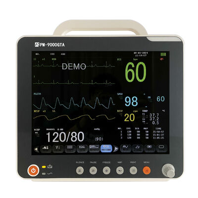 12.1 นิ้ว TFT Screen Multi Parameter Patient Monitor พร้อม SpO2/ECG/PR/NIBP/TEMP/RESP สําหรับห้อง IC โรงพยาบาล