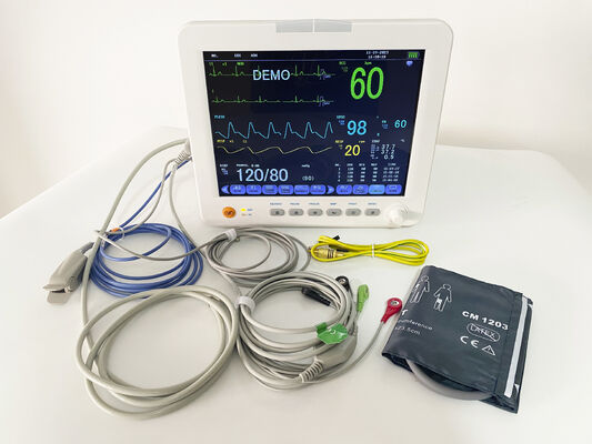12.1 Inch Color LCD Display Multi Parameter Patient Monitor with Trolley/Wall Bracket Mountable and 3.9 KG Lightweight Design