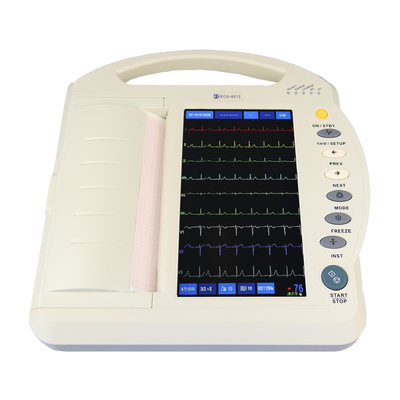 เครื่องตรวจคลื่นไฟฟ้าหัวใจทางการแพทย์ LCD สีสันสดใสขนาด 10.1 นิ้วพร้อมรับ 12 Lead
