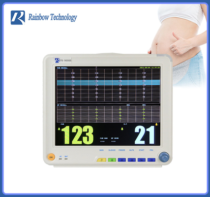 เครื่องวัดอัตราการเต้นหัวใจของทารกในครรภ์ขนาด 12.1 นิ้วแบบพกพา 3 พารามิเตอร์น้ำหนักเบาปราศจากฝุ่น