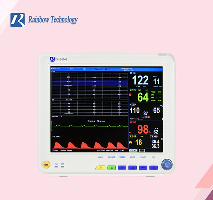 เครื่องตรวจสอบทารกในครรภ์น้ำหนักเบาเครื่อง CTG สีจอแสดงผล TFT LCD เครื่องกระตุ้นหัวใจ