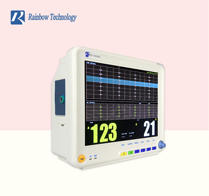 สี TFT Multi Parameter จอภาพของทารกในครรภ์ Toco FHR เครื่องตรวจวัดอัตราการเต้นของหัวใจของทารกในครรภ์