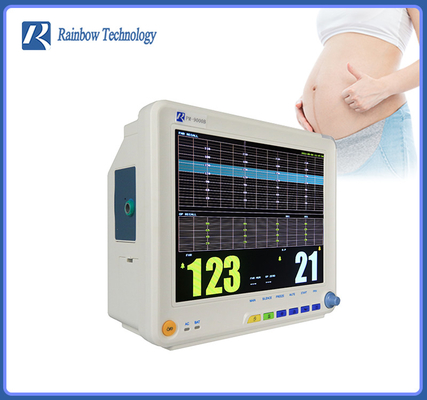 เครื่องตรวจจับทารกในครรภ์แบบพกพาประหยัดพลังงาน Toco FHR FM 3 พารามิเตอร์การตรวจสอบการเต้นของหัวใจของทารกในครรภ์
