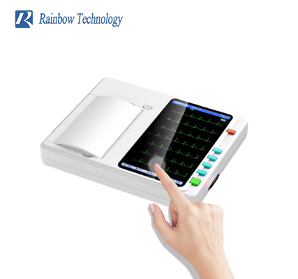 ECG-8203 เครื่องตรวจคลื่นไฟฟ้าหัวใจทางการแพทย์ Digital ECG Cardiograph 12 Lead 3 6 Channel