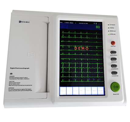 เครื่องตรวจคลื่นไฟฟ้าหัวใจ 12 ช่อง เครื่องบันทึกคลื่นไฟฟ้าหัวใจ EKG พร้อมเครื่องวิเคราะห์