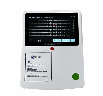 เครื่อง ECG แบบพกพาและทนทาน 3 ช่อง 12 ช่อง สําหรับสุนัข แมว การสกรีนหัวใจที่มีประสิทธิภาพ