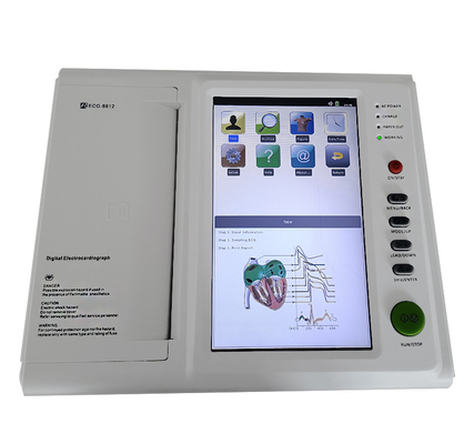 ขายร้อน 10 นิ้ว Touch Screen Ecg เครื่อง 12 Leads 12 Channel เครื่อง Ekg