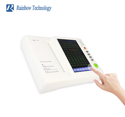 ขายร้อน 10 นิ้ว Touch Screen Ecg เครื่อง 12 Leads 12 Channel เครื่อง Ekg
