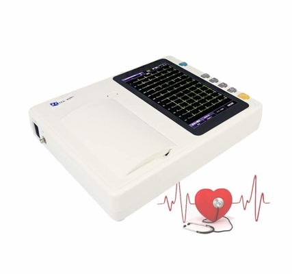 12 Leads ECG Machine Touch Screen อุปกรณ์ EKG มืออาชีพ 3 ช่องสำหรับโรงพยาบาล