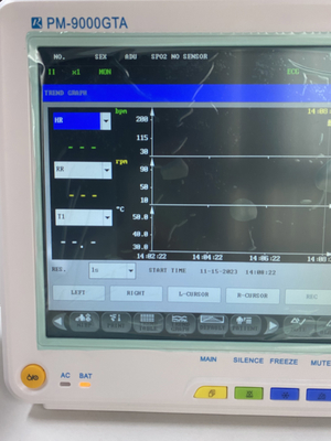NIBP ECG 12.1&quot; ที่ใช้ในโรงพยาบาล มอนิเตอร์หลายพารามิเตอร์สําหรับการวิเคราะห์