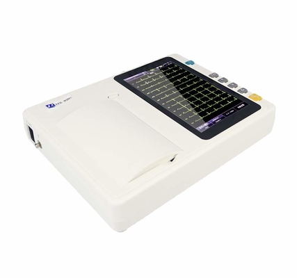 7 นิ้ว สี TFT-LCD หน้าจอสัมผัส อิเล็กทรโครคาร์ดิโอแกรม เครื่อง ECG ดิจิตอล