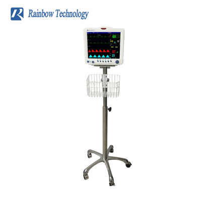 มัลติพารามิเตอร์ ICU ค่าติดตามผู้ป่วย โรงพยาบาล ค่าติดตามผู้ป่วยทางการแพทย์ โทรศัพท์มือถือ สเตนด์ คาร์ตเคลื่อนไหว