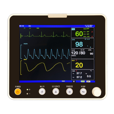 8 นิ้วจอ LCD มัลติพารามิเตอร์ผู้ป่วยติดตามสําหรับ ICU โรงพยาบาล