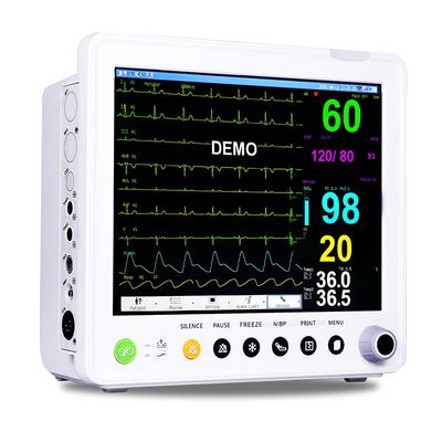12.1 Inch Multi Parameter Patient Monitor with 16 Languages Support and Built-in Li-ion Battery for ICU Vital Sign Monitoring