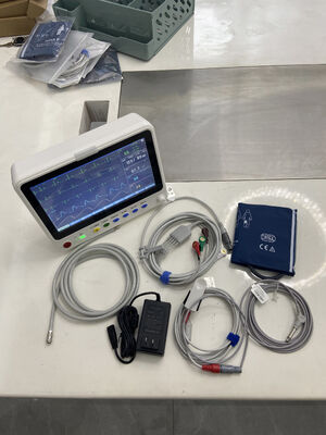 เครื่องติดตามสัญญาณชีพผู้ป่วยแบบพกพา ขนาด 10 นิ้ว สำหรับห้องฉุกเฉินและรถพยาบาล, เครื่องติดตามสัญญาณชีพผู้ป่วยหลายพารามิเตอร์, สำหรับการดูแลผู้ป่วยวิกฤต, เครื่องติดตามคลื่นไฟฟ้าหัวใจแบบพกพา