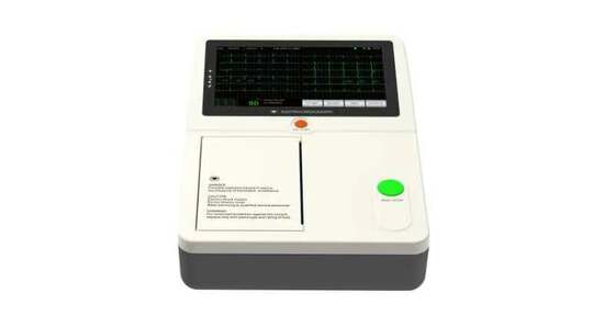 7 นิ้ว Ecg Monitor พกพา Electrocardiogram 6 ช่อง เครื่อง Ecg