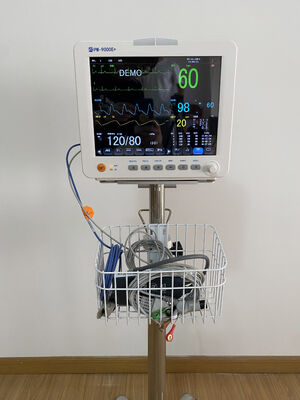 มอนิเตอร์ผู้ป่วย ICU มัลติพารามิเตอร์แบบพกพา พร้อม 12.1 นิ้ว แผ่น LCD สี Trolley / Wall Bracket สามารถติดตั้งและเบา 3.9 KG