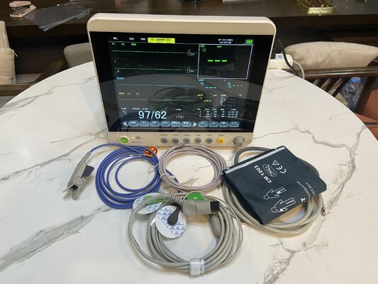 ECG 12.1 Inch Screen 6 Multi-parameter Patient Monitor โรงพยาบาล ใช้ในบ้าน ISO13485 รับรองอุปกรณ์การแพทย์ชั้น II ICU