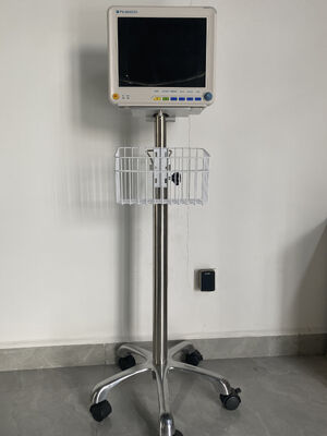 จอแสดงผล LCD สีขนาด 12.1 นิ้ว จอภาพผู้ป่วยหลายพารามิเตอร์พร้อม ECG/HR/RESP/SPO2/NIBP/พารามิเตอร์อุณหภูมิ และรถเข็น/ขายึดติดผนังได้
