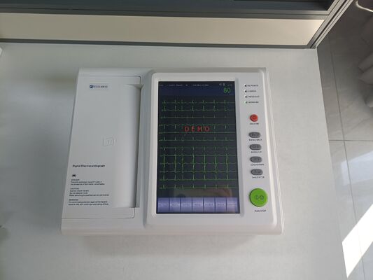 เครื่อง ECG 12 ช่อง แบบพกพา เครื่องวัดคลื่นไฟฟ้าหัวใจแบบมือถือ พร้อมหน้าจอสัมผัสสีขนาด 10.2 นิ้ว และแบตเตอรี่ในตัว