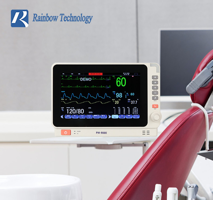 จอแสดงผล TFT ขนาด 10 นิ้ว Multiparameter Medical Mobile Patient Monitor สำหรับโรงพยาบาล